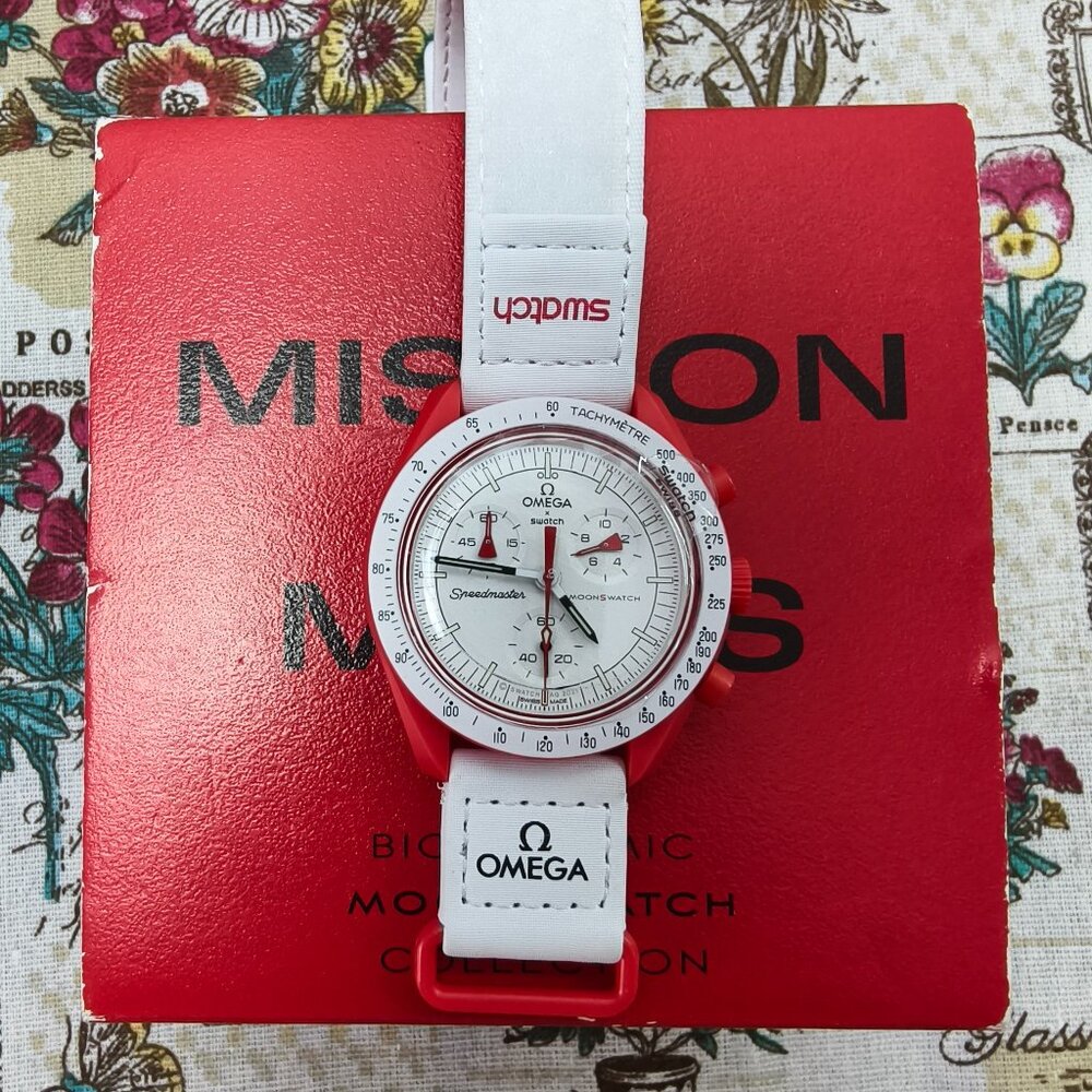 🎊NWT🎊Swatch X Omega MoonSwatch Mission To The Mars Watch